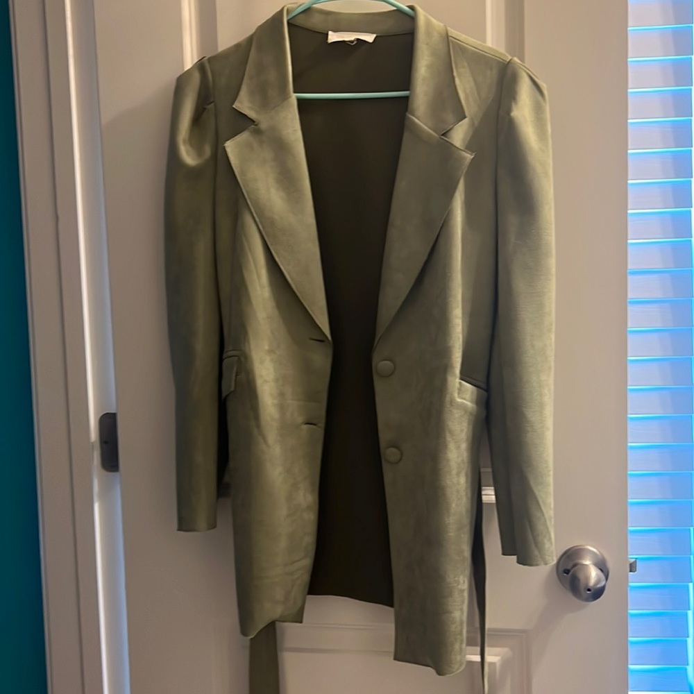 Olive green over coat